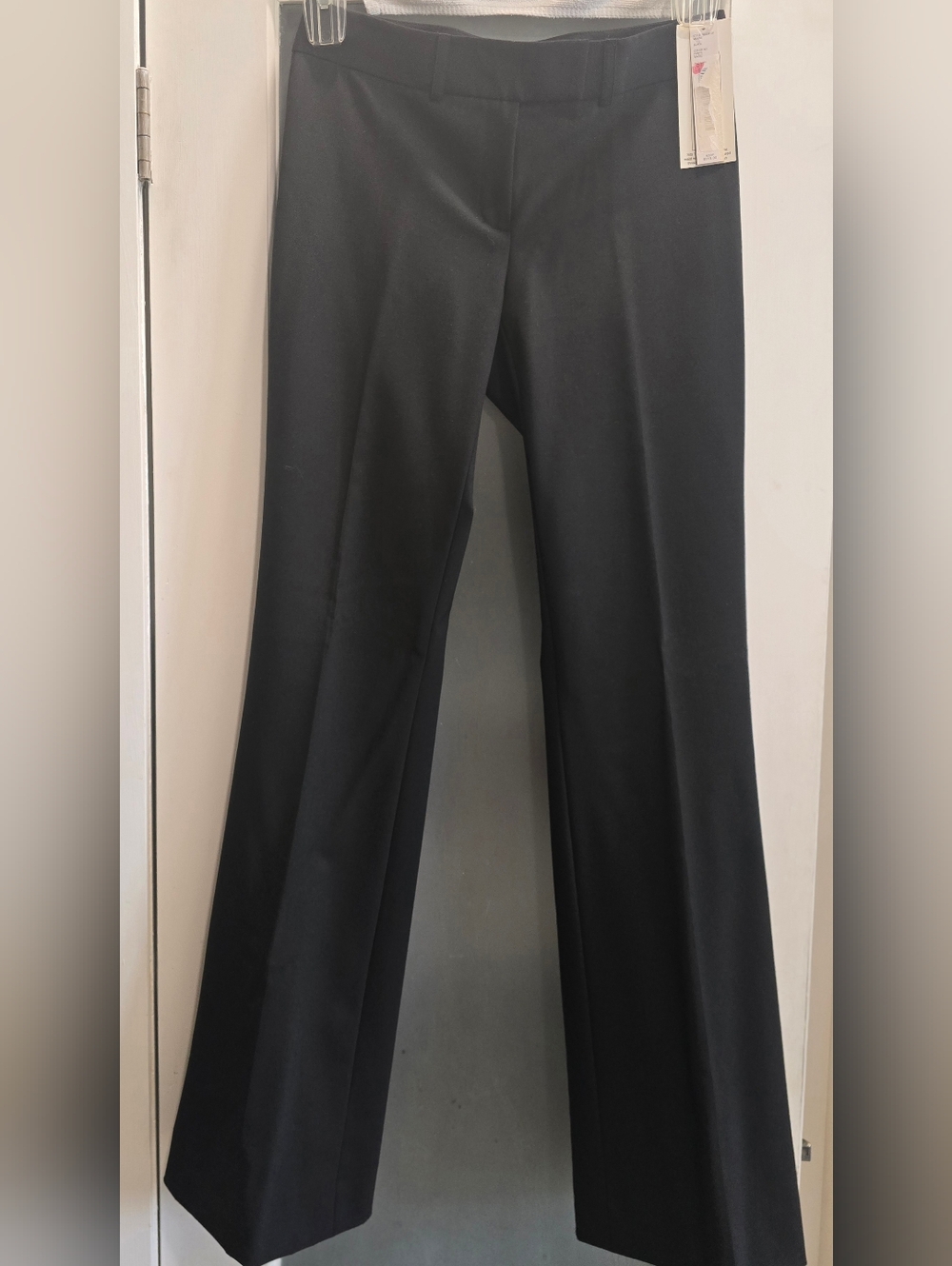 ANTONIO MELANI Black "Maxine" Fit Straight Leg Trousers, Back Pockets Sz:2R, NWT